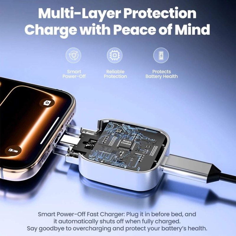140W Type-C Auto Power-Off Fast Charging Adapter with Smart Battery Protection_000919