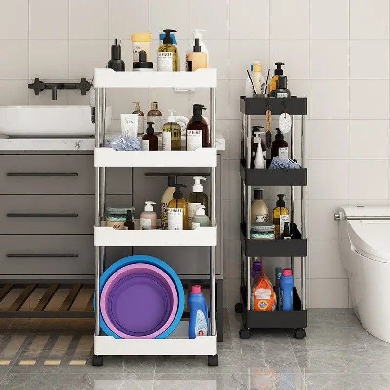  Wide Type High Capacity Multi Purpose Trolly Rack Multifunctional Movable Storage Cart_000200