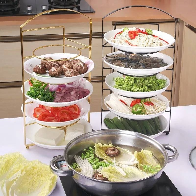 Kitchen Punch-Free 5 Layer Portable Space Saving Dish Rack-000354