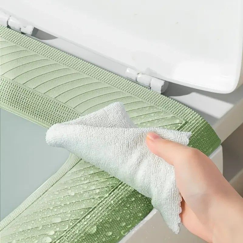 2pcs Waterproof Luxary Toilet Seat Cover – Soft, Washable & Warm Winter Toilet Cushion Combo-000929