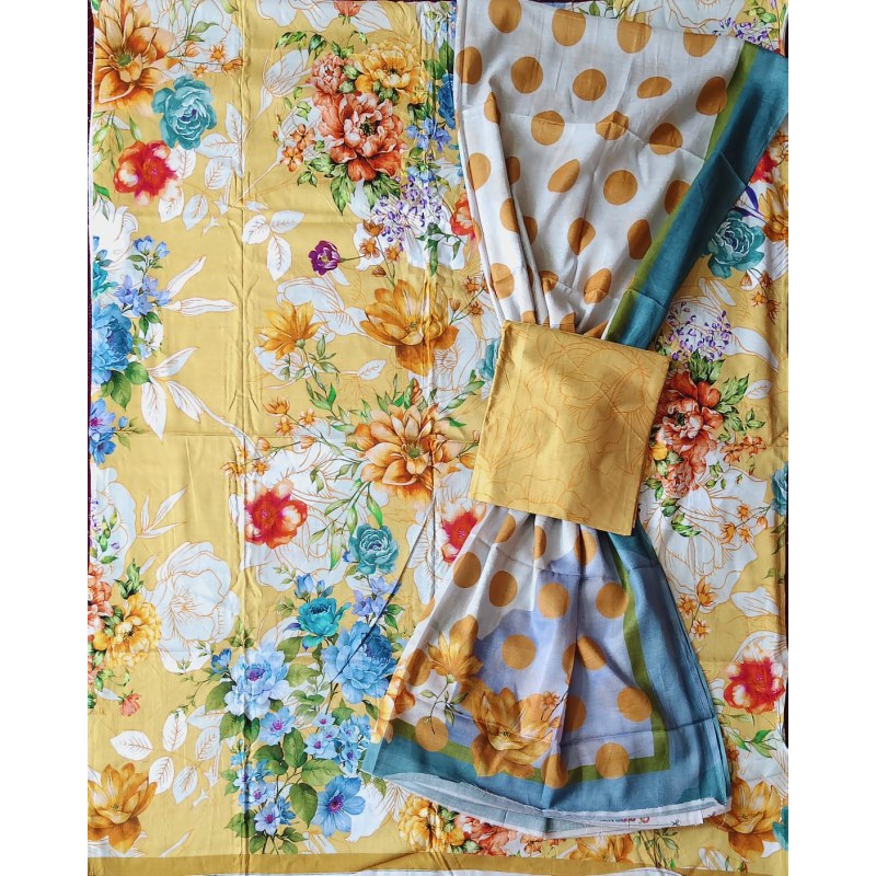 Koko Print 3 piece cotton fabric
